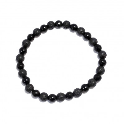 Pulsera de Ónix y Lava volcánica