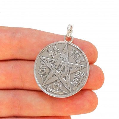 Colgante Tetragramaton de plata de 1ª ley