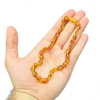 Collar de Ámbar Bebe color miel claro