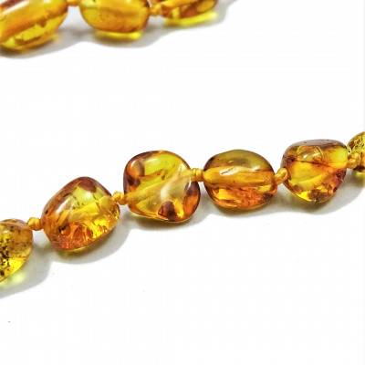 Collar de Ámbar Bebe color miel claro