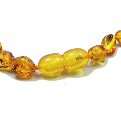 Collar de ámbar bebe color miel claro