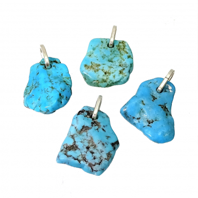 Colgante de Turquesa Natural y plata de 1ª ley