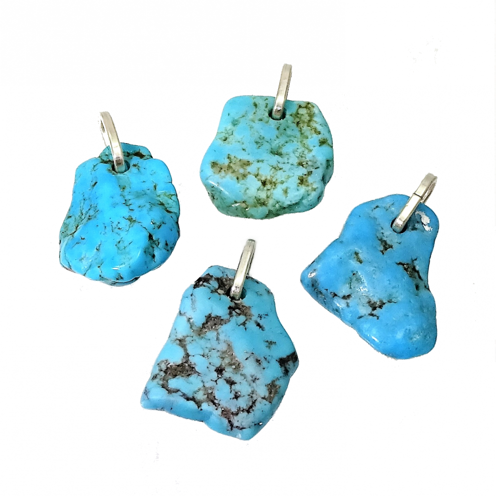 Colgante de Turquesa Natural y plata de 1ª ley