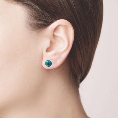 Pendientes turquenita y plata de 1ª ley