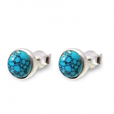Pendientes turquenita y plata de 1ª ley