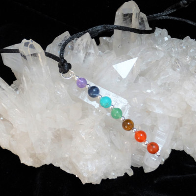 Colgante de los 7 chakras y plata de 1ª ley