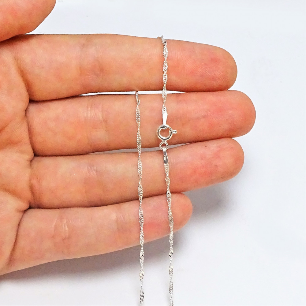 Cadena de plata 1ª ley 60 cm 010260