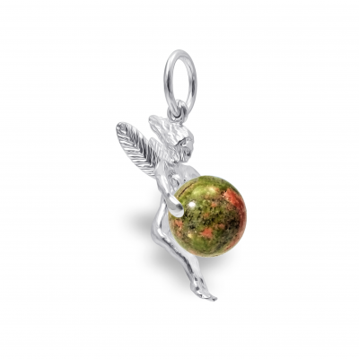 Colgante Hada de la Suerte Unakita y plata de 1ª ley