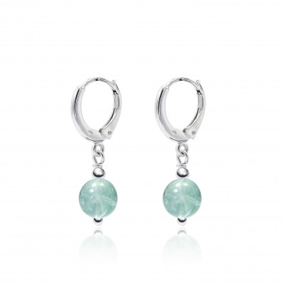 Pendientes Fluorita y plata de 1ª ley