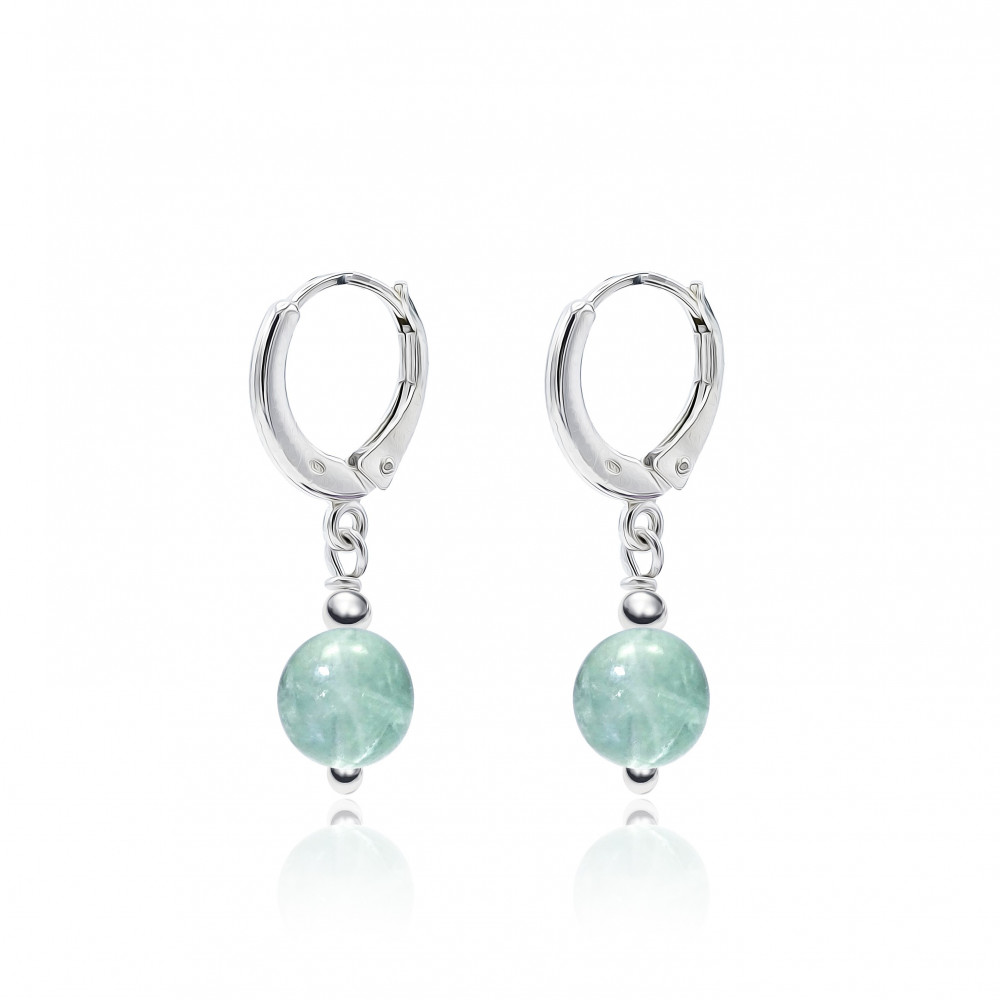 Pendientes Fluorita y plata de 1ª ley