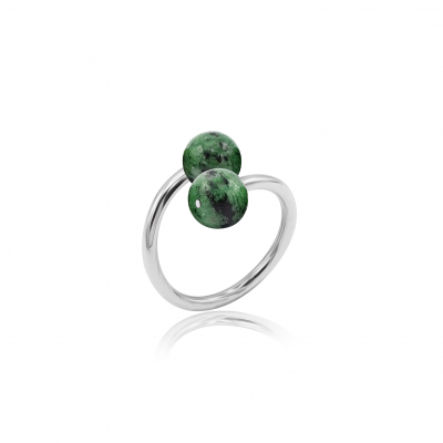Anillo Essential Zoisita y plata de 1ª ley