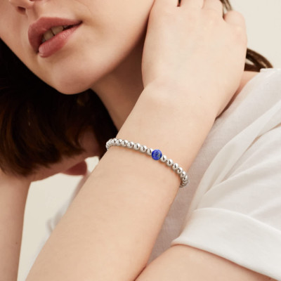 Pulsera Silver Stack Lapislázuli