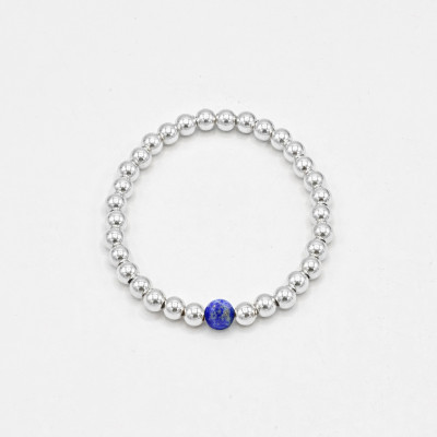 Pulsera Silver Stack Lapislázuli
