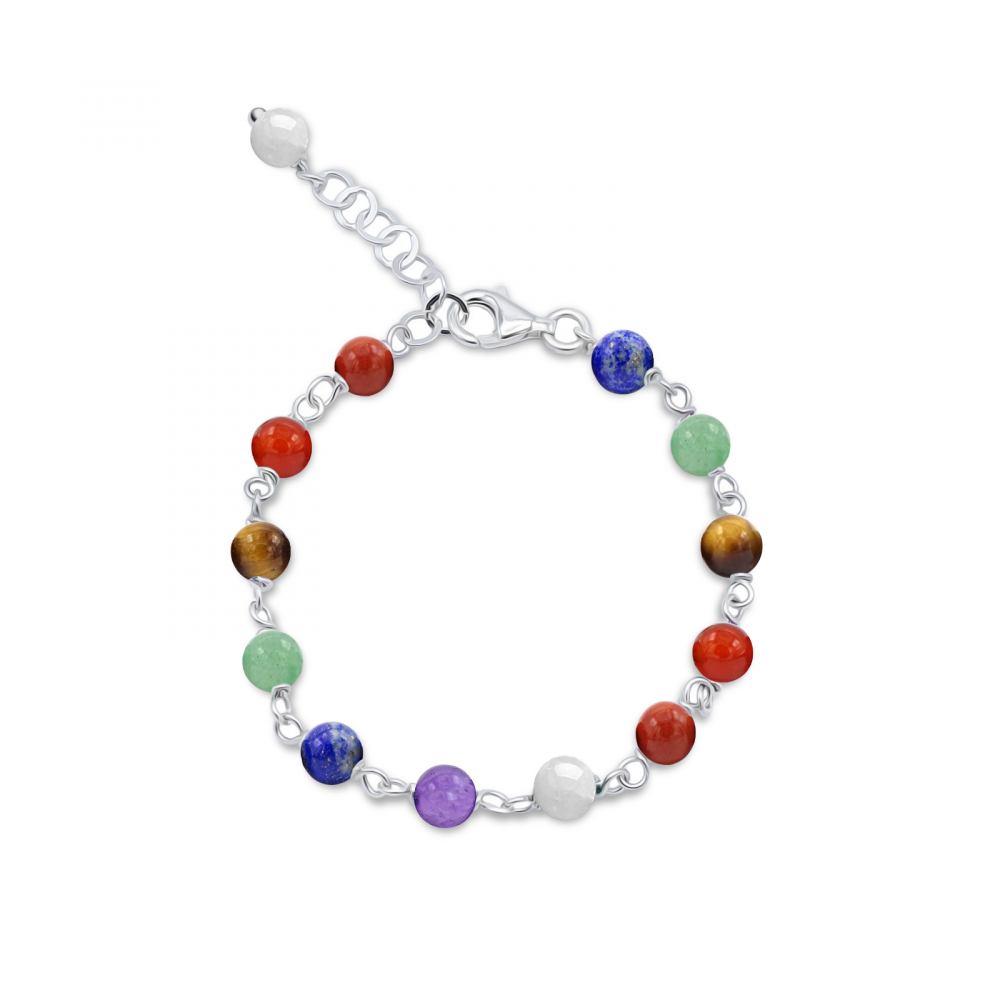 Pulsera de los 7 Chakras y plata de 1ª ley