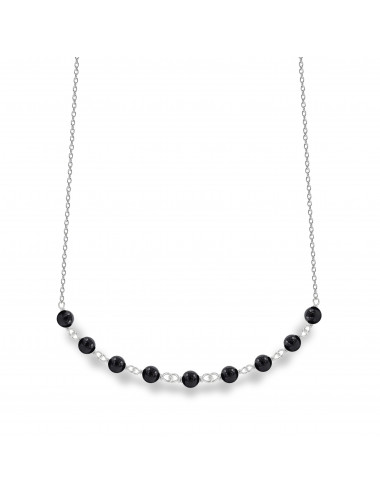 Gargantilla de Turmalina Negra y plata de 1ª ley