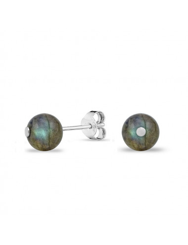 Pendientes de Labradorita y plata de 1ª ley