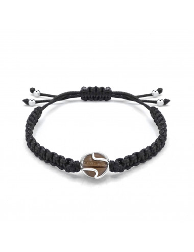 Pulsera de Cuarzo Ahumado y plata de 1ª ley
