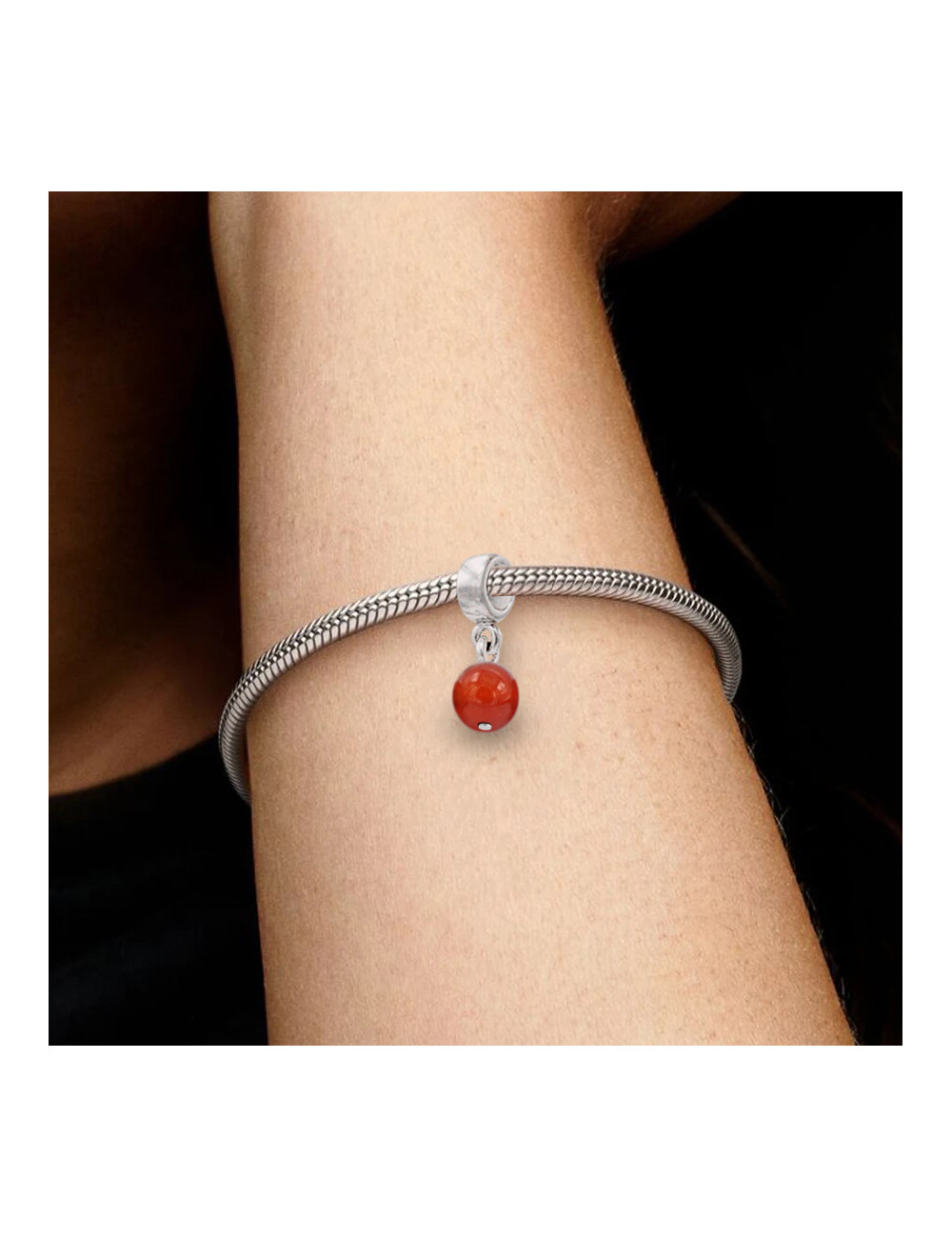 Fetiche de Ágata Cornalina y plata de 1ª ley