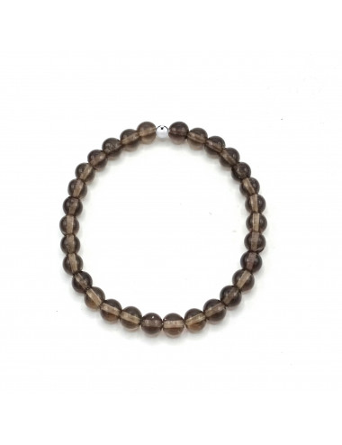 Pulsera de Cuarzo Ahumado y plata de 1ª ley