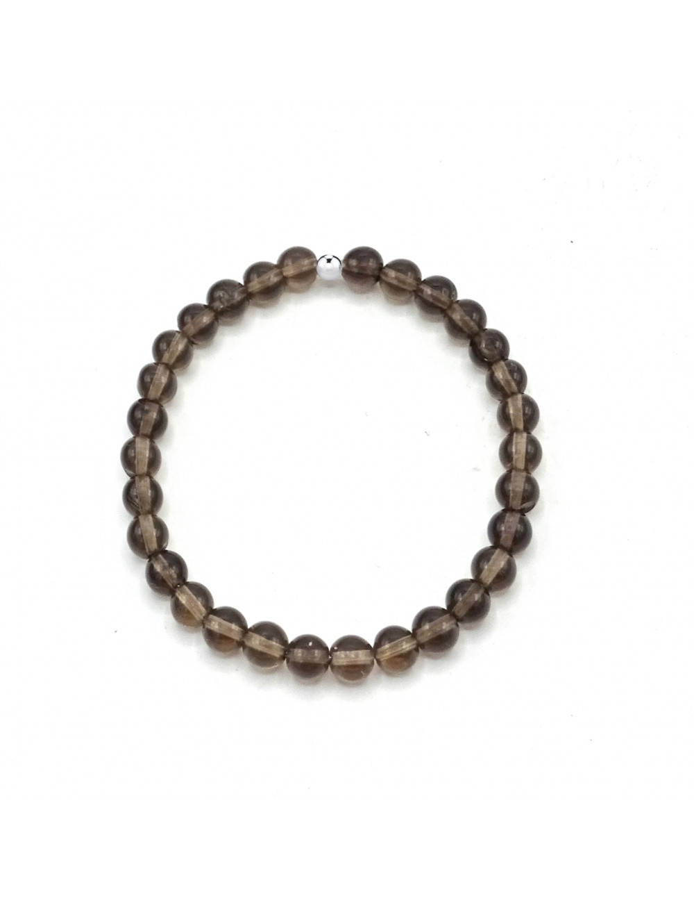 Pulsera de Cuarzo Ahumado y plata de 1ª ley