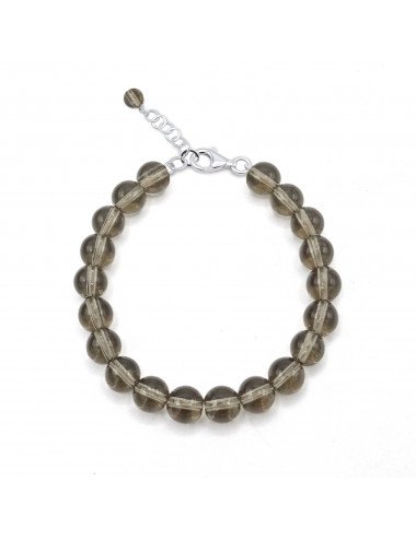 Pulsera de Cuarzo Ahumado y...