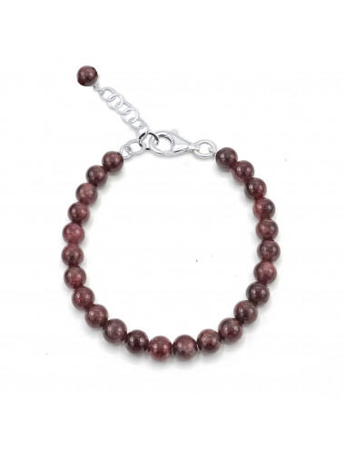 Pulsera de Granate 6 mm y...