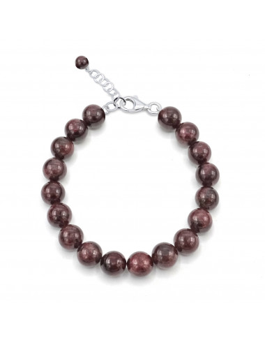 Pulsera de Granate 8 mm y...