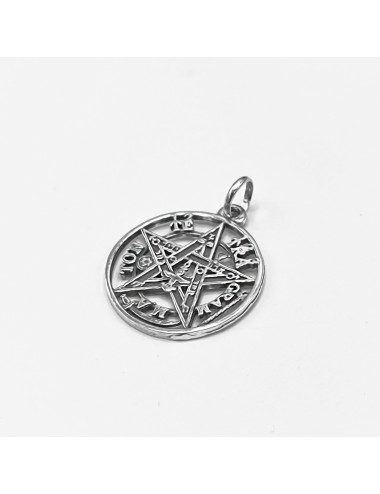 Colgante Tetragramatón mediano en plata de 1ª ley