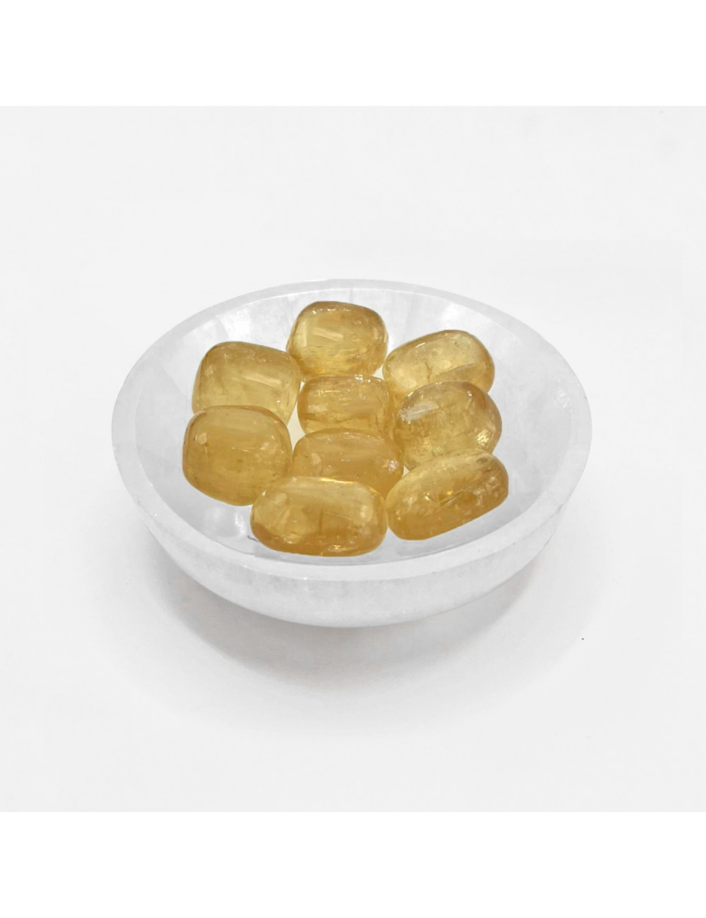 Rodado pequeño de Calcita Miel natural en calidad extra. Rodado pequeño de Calcita Miel natural en calidad extra.