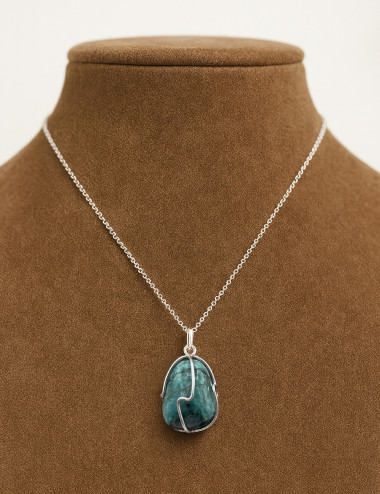Colgante de Esmeralda y plata