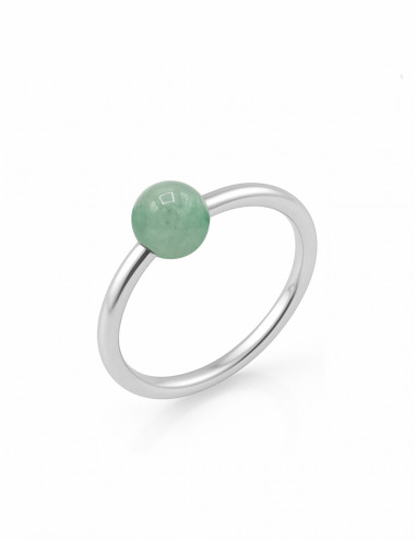 Anillo de Cuarzo verde y...