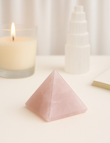 Pirámide de Cuarzo rosa