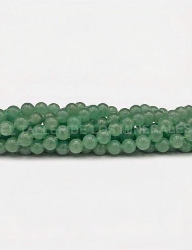 Hilo de cuentas de cuarzo verde natural de 10mm para fabricación