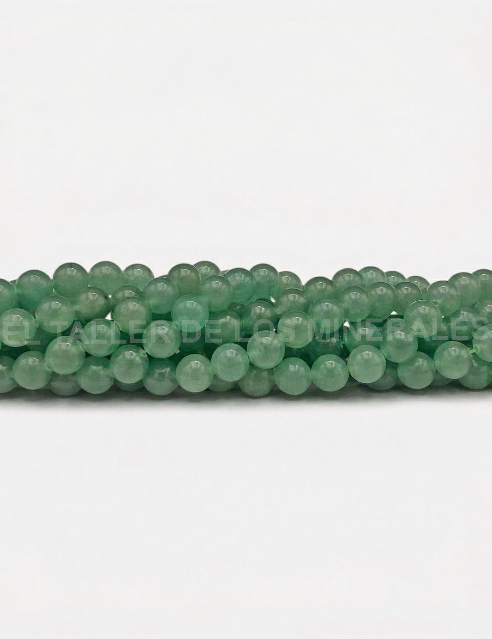 Hilo de cuentas de cuarzo verde natural de 10mm para fabricación