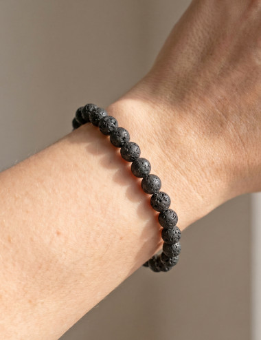 Pulsera de lava volcánica 6mm