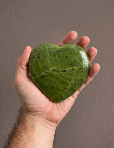 Corazón de Jade nefrita grande