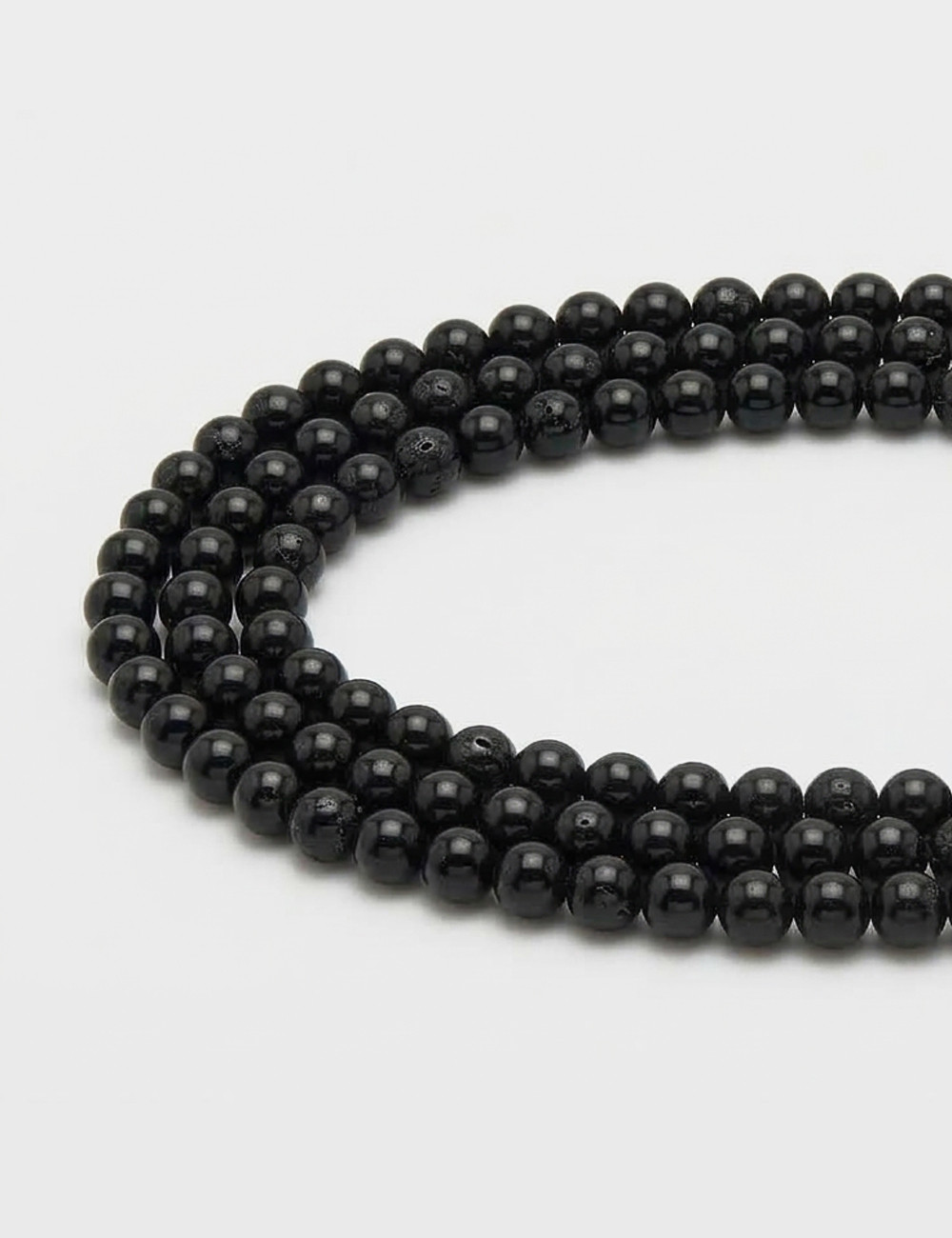 Hilo de turmalina negra natural 10mm para montaje