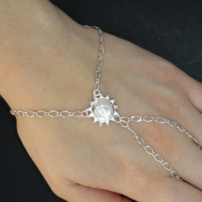 Pulsera Manita Sol en plata de 1ª ley