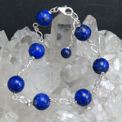 Pulsera de Lapislázuli y plata de 1ª ley
