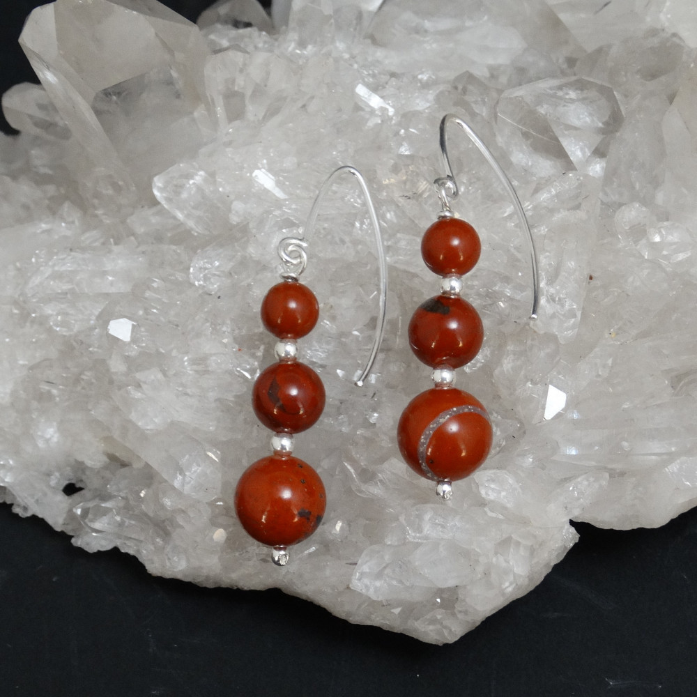 Pendientes jaspe rojo Pendientes jaspe rojo