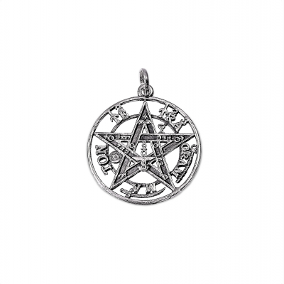 Colgante Tetragramatón pequeño de plata 1ª ley