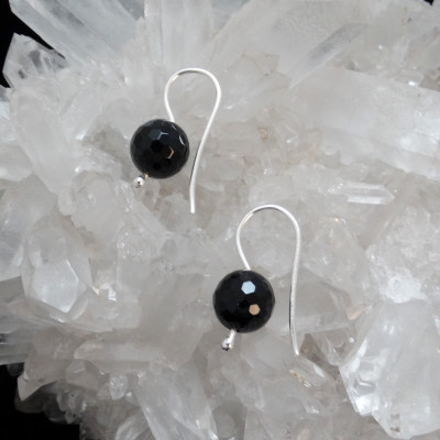 Pendientes onix y plata 925 mm