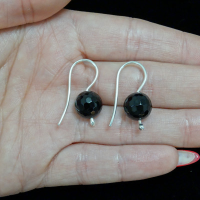 Pendientes onix y plata 925 mm