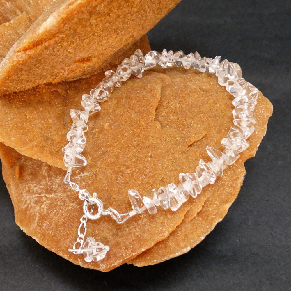 Pulsera del signo Acuario - Cuarzo Cristal de Roca