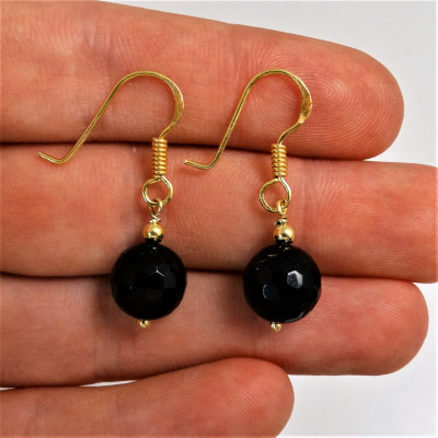 Pendientes onix y plata 925 mm