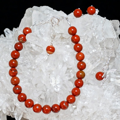 Collar jaspe rojo