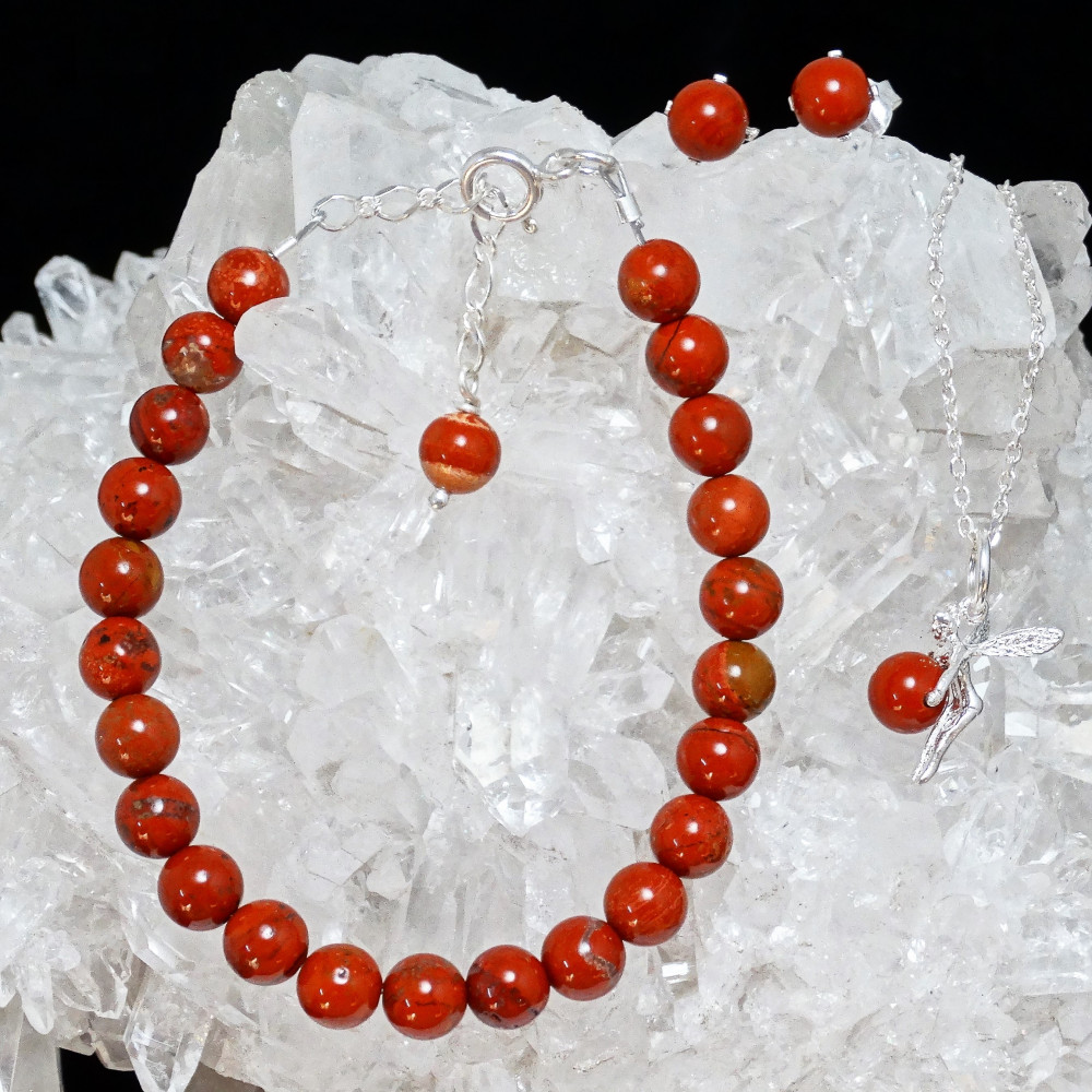 Collar jaspe rojo