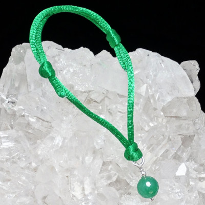 Pulsera de Cuarzo Verde y plata de 1ª ley