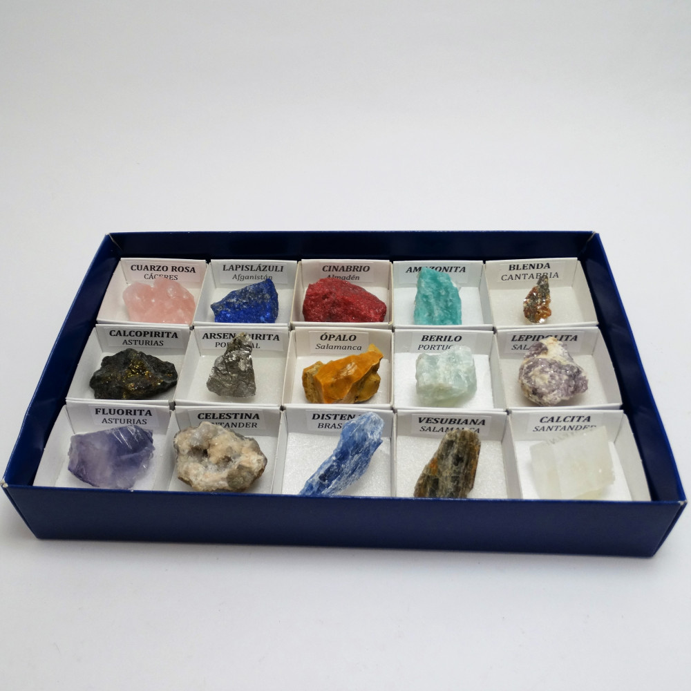 Colección de 15 minerales