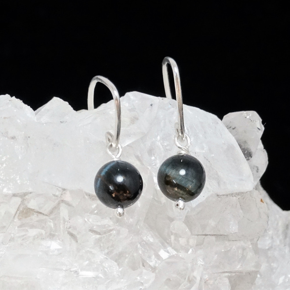 Pendientes ojo de halcón y plata 925 mm PEOG02 Pendientes ojo de halcón y plata 925 mm PEOG02